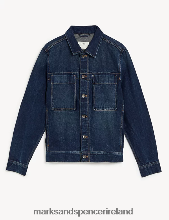 Marks & Spencer Men Denim Jacket Indigo Clothing 2VJ8DF5637