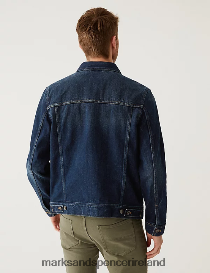 Marks & Spencer Men Denim Jacket Indigo Clothing 2VJ8DF5637