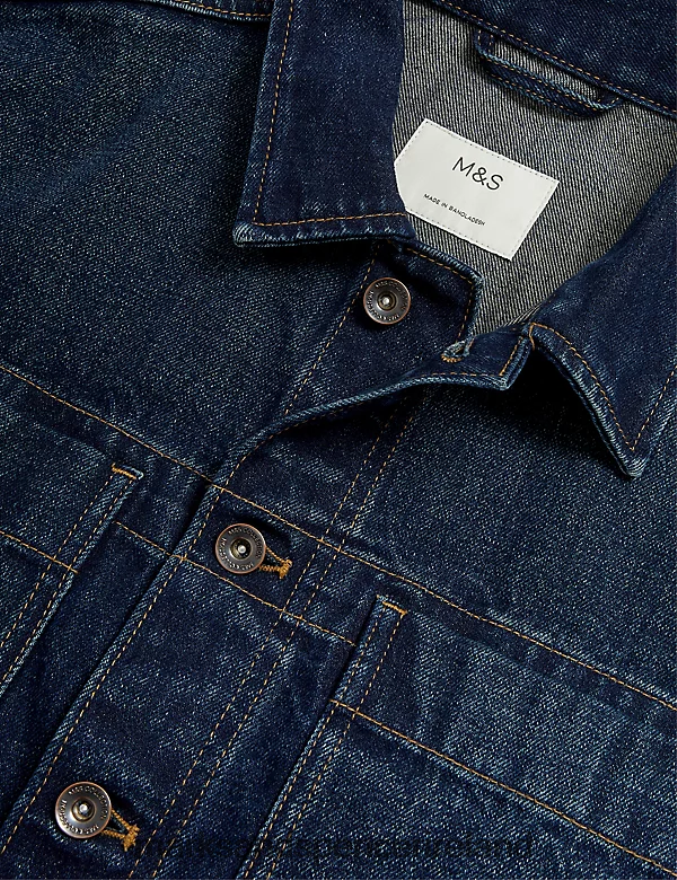 Marks & Spencer Men Denim Jacket Indigo Clothing 2VJ8DF5637