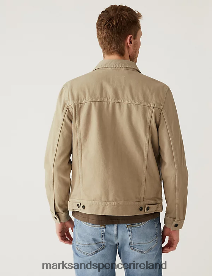 Marks & Spencer Men Denim Jacket Light Stone Clothing 2VJ8DF5249