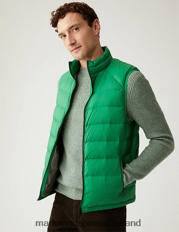 Marks & Spencer Men Feather and Down Gilet Emerald Clothing 2VJ8DF6955