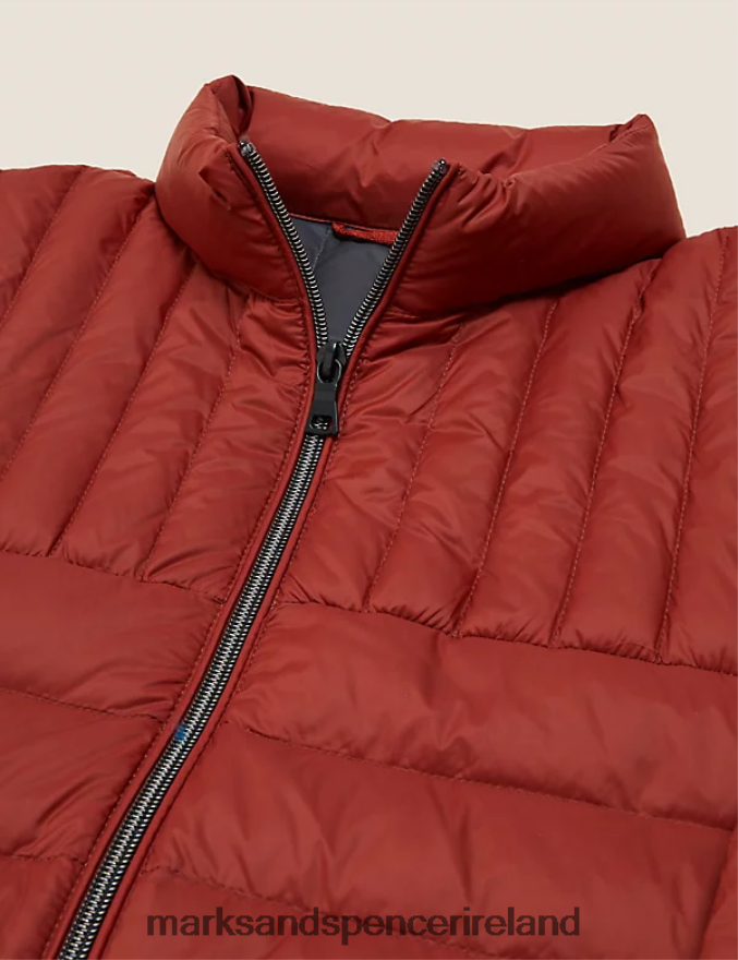 Marks & Spencer Men Feather and Down Puffer Jacket Brick Clothing 2VJ8DF7474