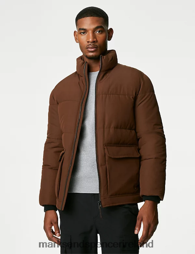 Marks & Spencer Men Puffer Jacket with Thermowarmth Rust Clothing 2VJ8DF6526