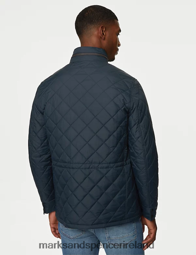Marks & Spencer Men Quilted Utility Jacket with Stormwear Navy Clothing 2VJ8DF5245