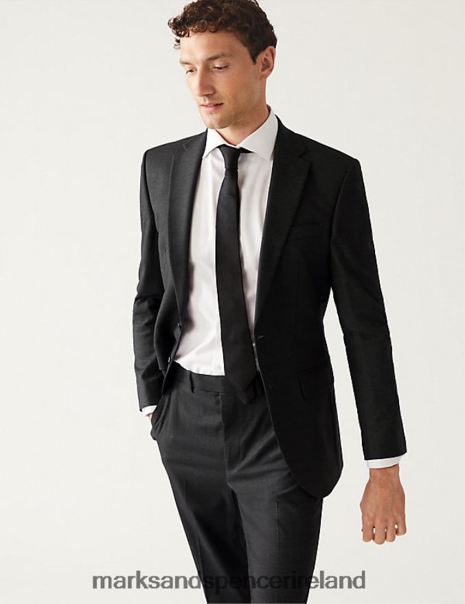 Marks & Spencer Men Regular Fit Stretch Suit Jacket Charcoal Clothing 2VJ8DF5985