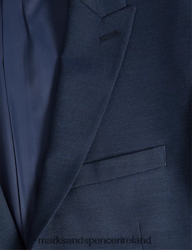 Marks & Spencer Men Skinny Fit Sharkskin Suit Jacket with Stretch Indigo Clothing 2VJ8DF5977