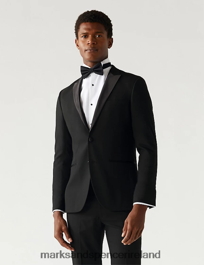 Marks & Spencer Men Skinny Fit Tuxedo Jacket Black Clothing 2VJ8DF6292