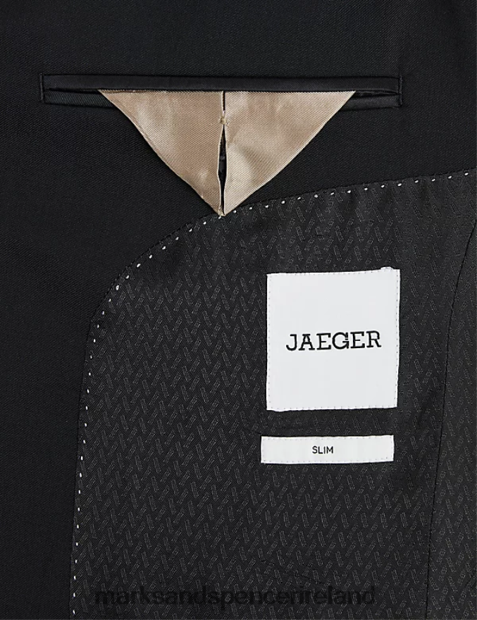 Marks & Spencer Men Slim Fit Pure Wool Twill Jacket Black Clothing 2VJ8DF6544