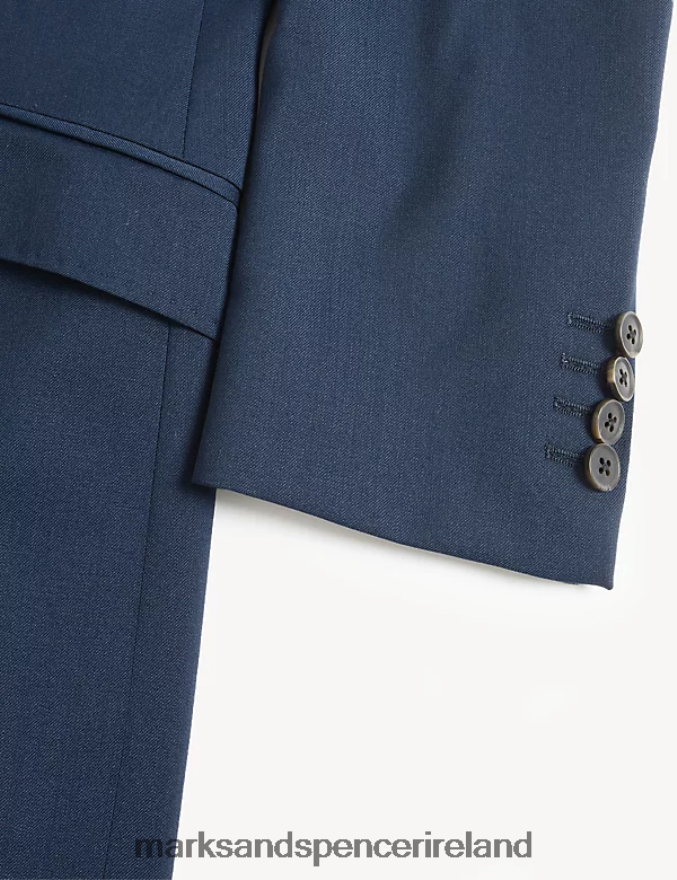 Marks & Spencer Men Slim Fit Pure Wool Twill Jacket Medium Navy Clothing 2VJ8DF6179