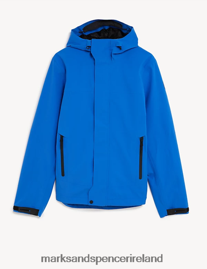 Marks & Spencer Men Waterproof Anorak Blue Clothing 2VJ8DF7432