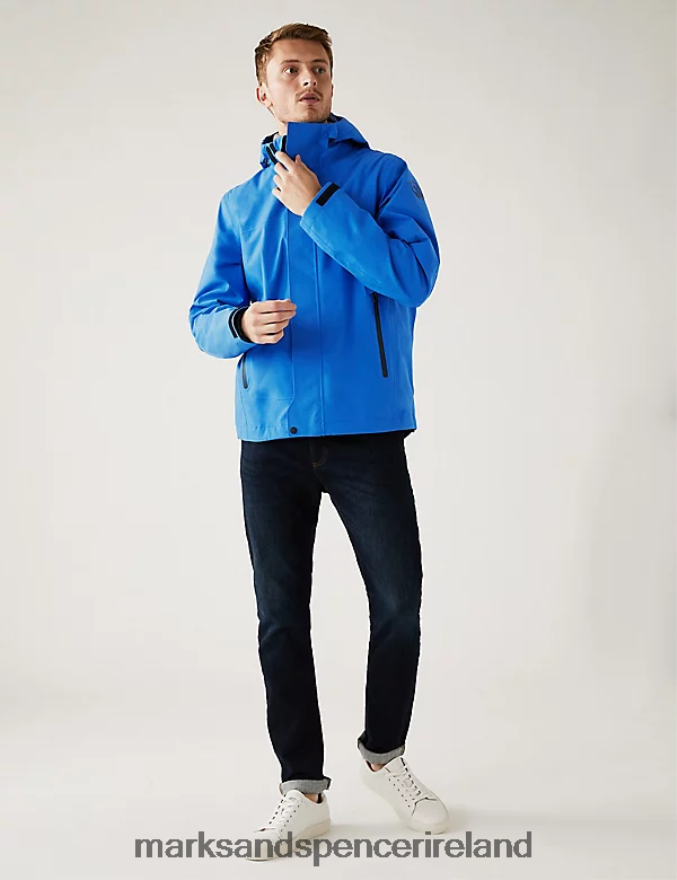 Marks & Spencer Men Waterproof Anorak Blue Clothing 2VJ8DF7432