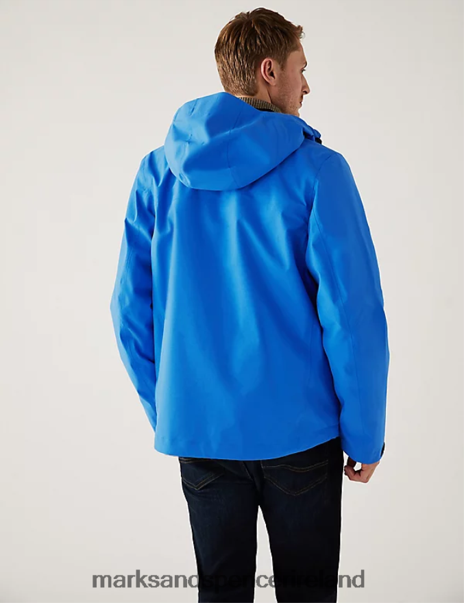 Marks & Spencer Men Waterproof Anorak Blue Clothing 2VJ8DF7432