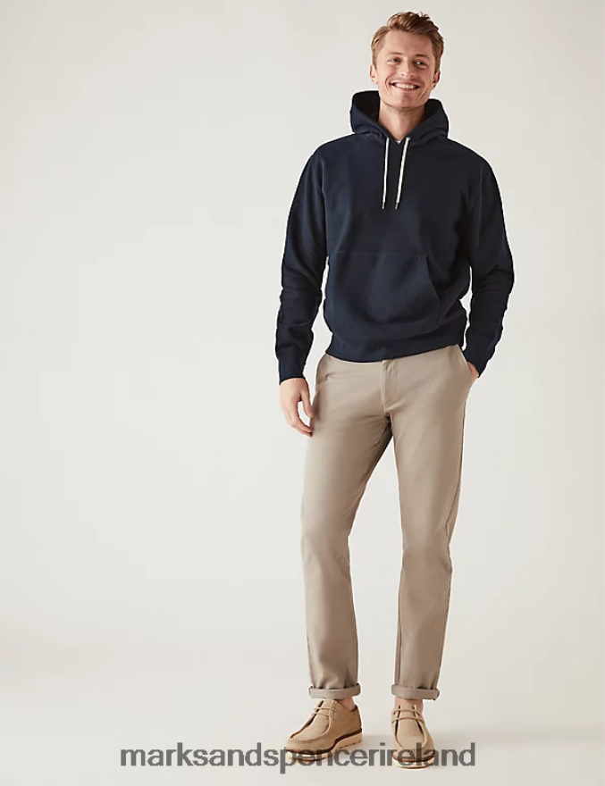 Marks & Spencer Men Pure Cotton Hoodie Dark Navy Clothing 2VJ8DF6271