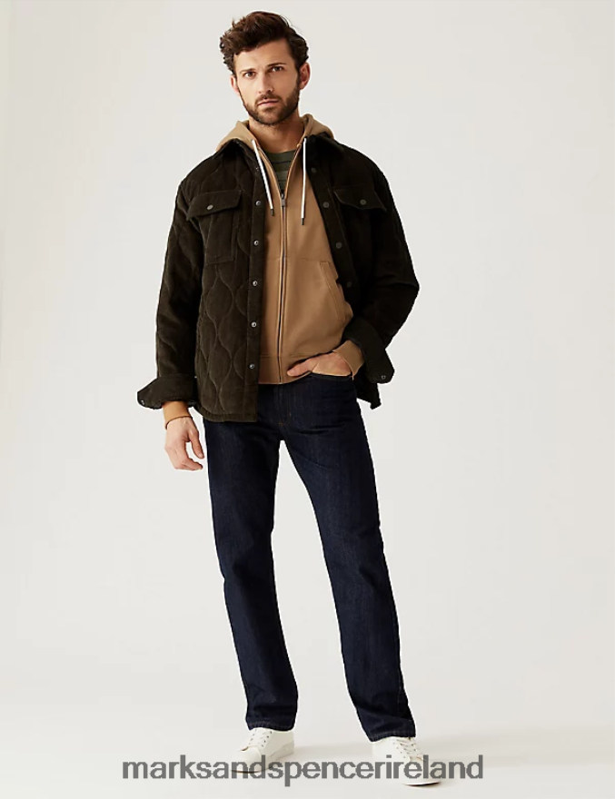 Marks & Spencer Men Pure Cotton Hoodie Light Bronze Clothing 2VJ8DF7538
