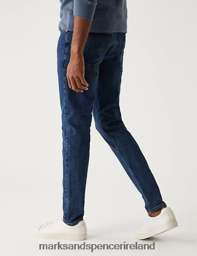Marks & Spencer Men Skinny Fit Stretch Jeans Blue Clothing 2VJ8DF7258