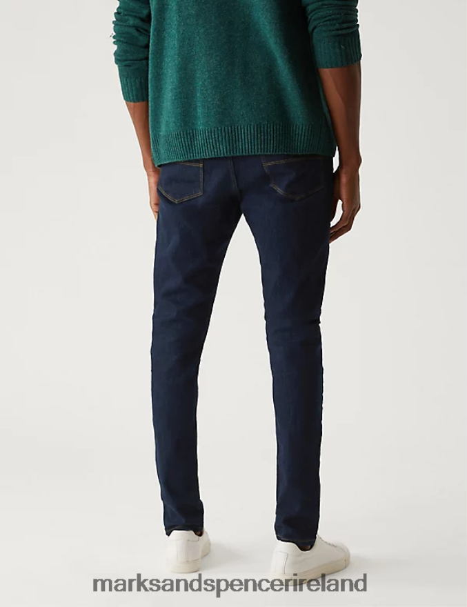 Marks & Spencer Men Skinny Fit Stretch Jeans Indigo Clothing 2VJ8DF7257