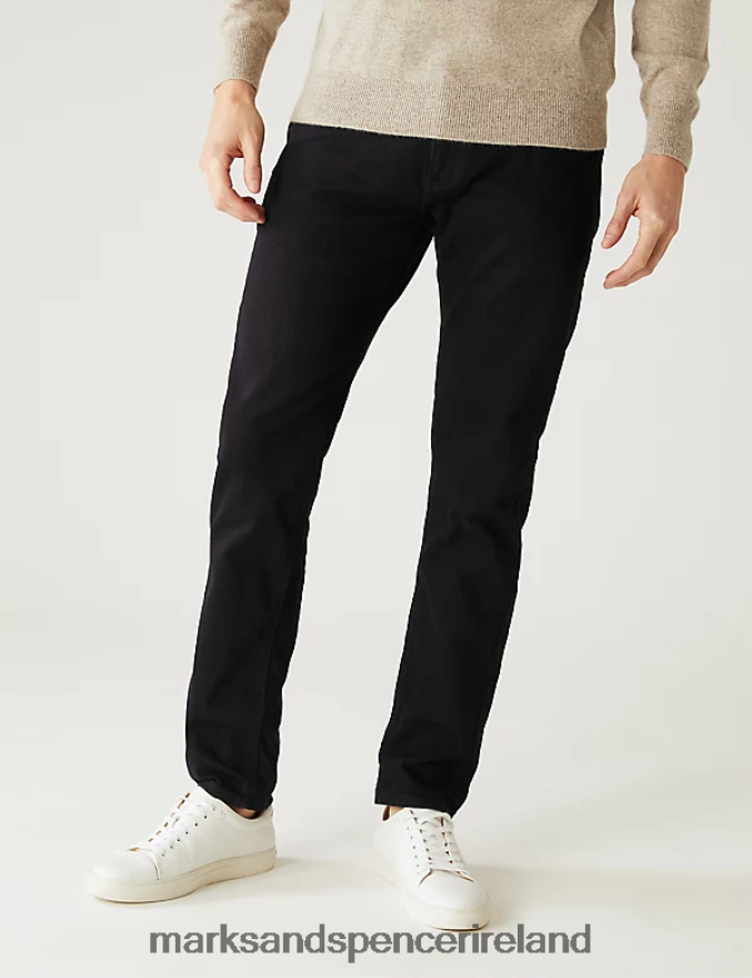 Marks & Spencer Men Slim Fit Stretch Jeans Black Clothing 2VJ8DF5043