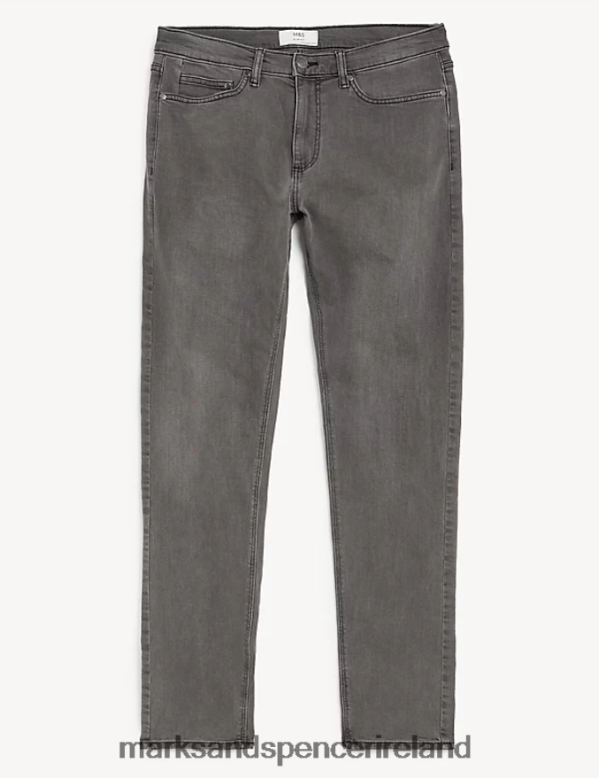 Marks & Spencer Men Slim Fit Stretch Jeans Dark Grey Clothing 2VJ8DF5462