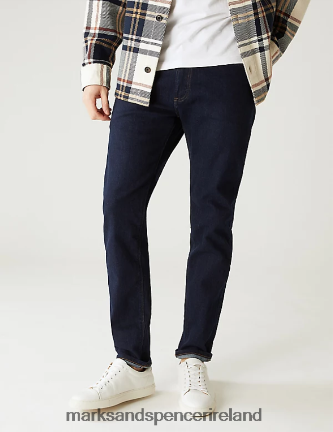 Marks & Spencer Men Slim Fit Stretch Jeans Indigo Clothing 2VJ8DF5461