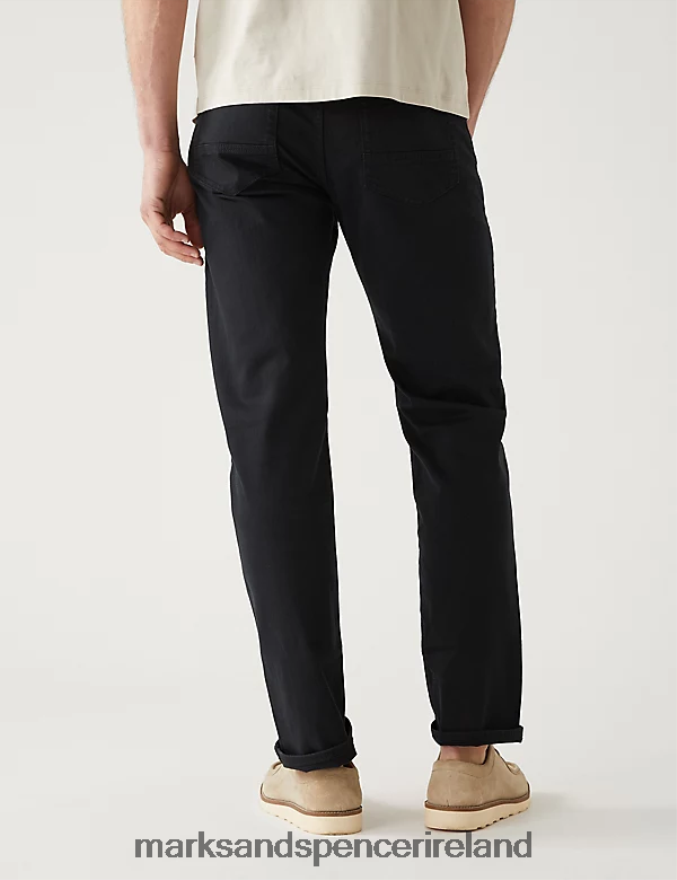 Marks & Spencer Men Straight Fit 360 Flex Jeans Black Clothing 2VJ8DF7038