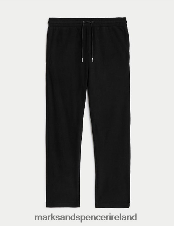 Marks & Spencer Men Fleece Straight Leg Joggers Black Clothing 2VJ8DF5556