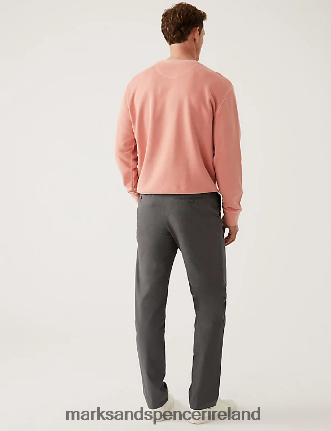 Marks & Spencer Men 2pk Regular Fit Stretch Chinos Black/Grey Clothing 2VJ8DF5484