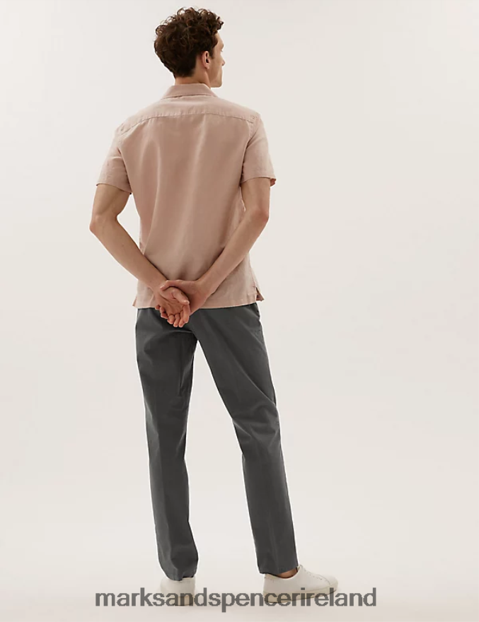 Marks & Spencer Men Big & Tall Regular Fit Stretch Chinos Charcoal Clothing 2VJ8DF7305