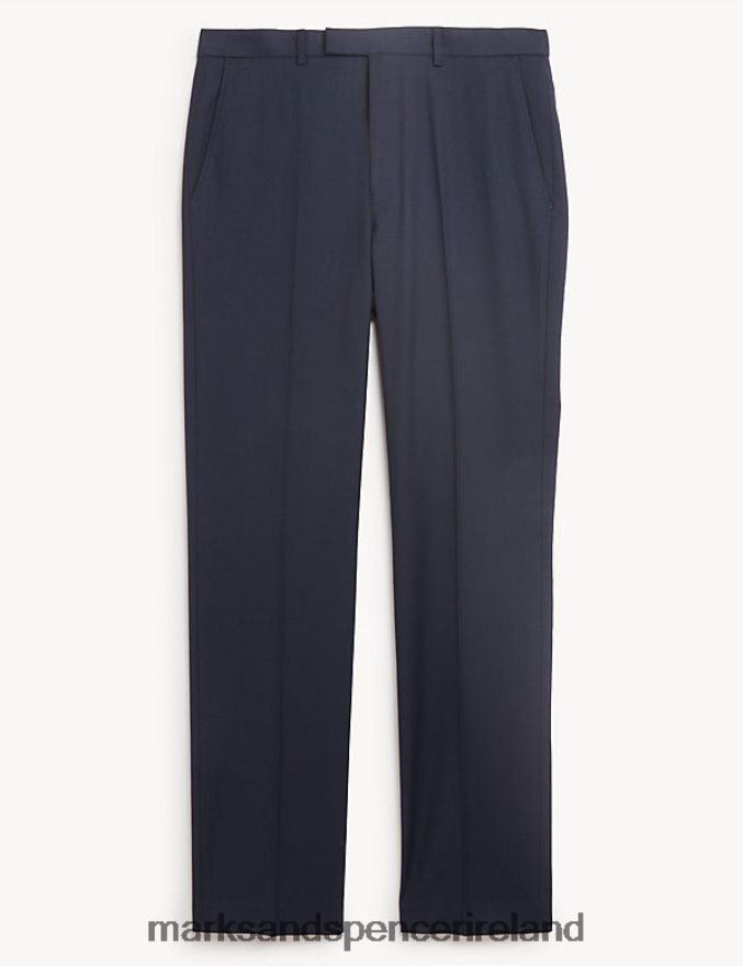 Marks & Spencer Men Regular Fit Stretch Suit Trousers Navy Clothing 2VJ8DF5882