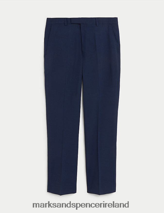 Marks & Spencer Men Regular Fit Suit Trousers Navy Clothing 2VJ8DF6813