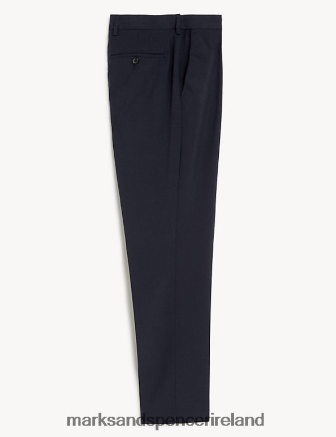Marks & Spencer Men Regular Fit Trouser with Active Waist Navy Clothing 2VJ8DF5677