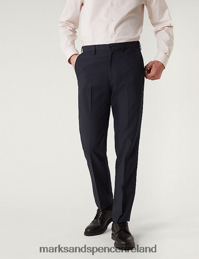 Marks & Spencer Men Regular Fit Trouser with Active Waist Navy Clothing 2VJ8DF5677