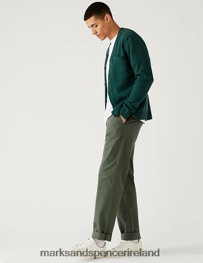 Marks & Spencer Men Regular Fit Ultimate Chino Khaki Clothing 2VJ8DF5287