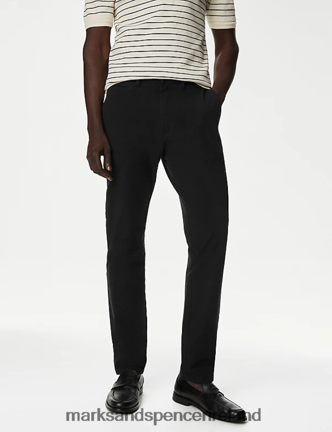 Marks & Spencer Men Slim Fit Ultimate Chinos Black Clothing 2VJ8DF4949