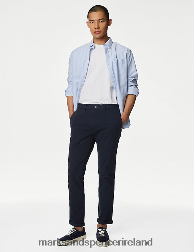 Marks & Spencer Men Slim Fit Ultimate Chinos Dark Navy Clothing 2VJ8DF5303