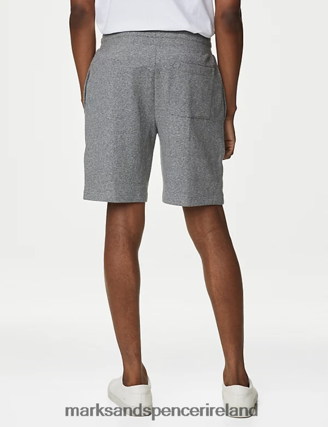 Marks & Spencer Men 2pk Pure Cotton Jersey Shorts Grey Mix Clothing 2VJ8DF4749