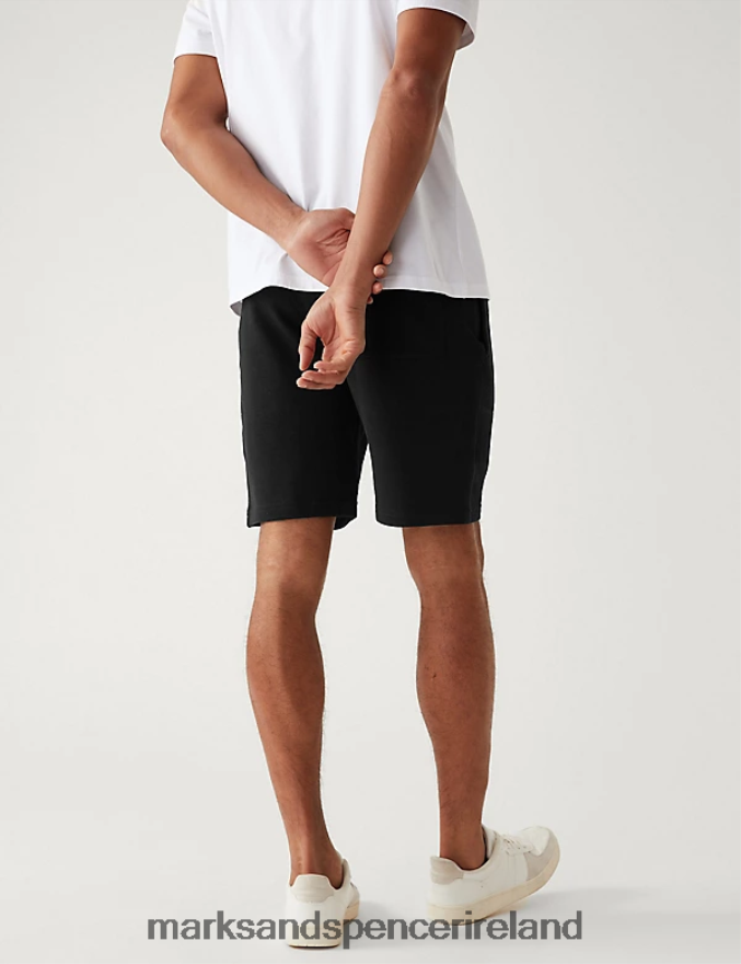 Marks & Spencer Men Drawstring Jersey Shorts Black Clothing 2VJ8DF5119