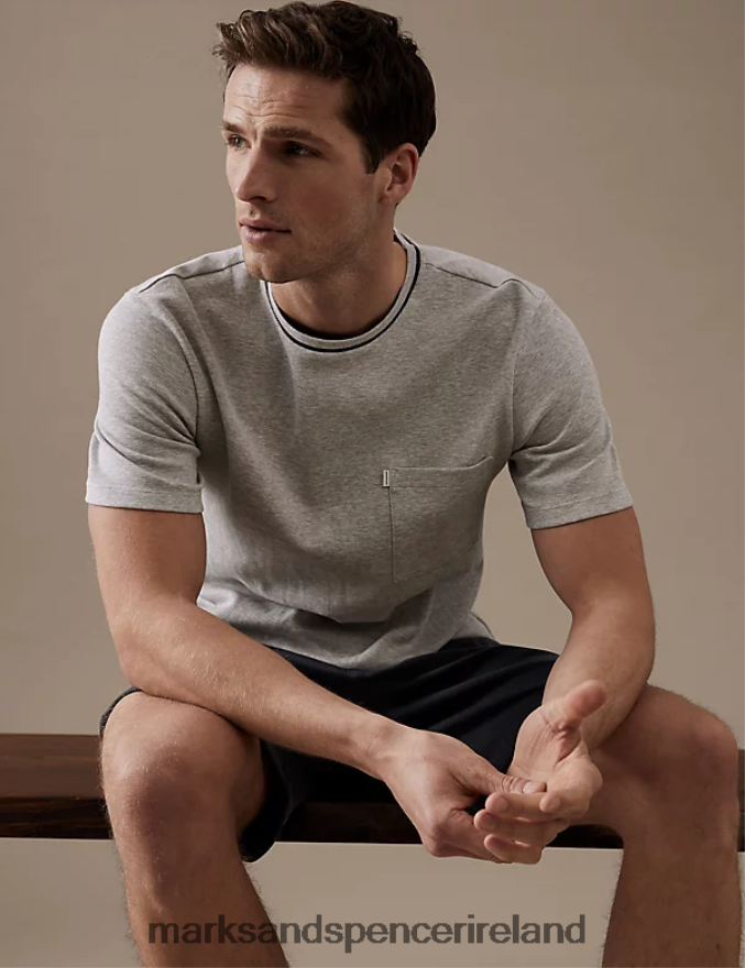 Marks & Spencer Men Jersey Textured Shorts Carbon Clothing 2VJ8DF5623