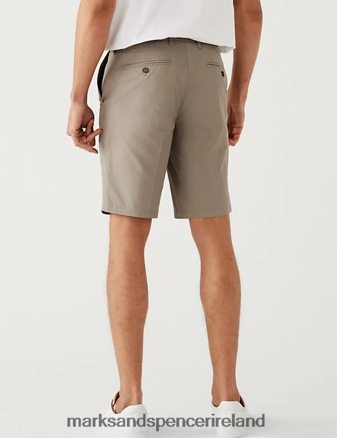 Marks & Spencer Men Super Lightweight Stretch Chino Shorts Clay Clothing 2VJ8DF6505
