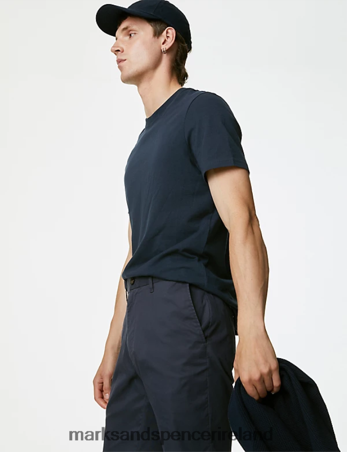 Marks & Spencer Men Super Lightweight Stretch Chino Shorts Navy Clothing 2VJ8DF6501