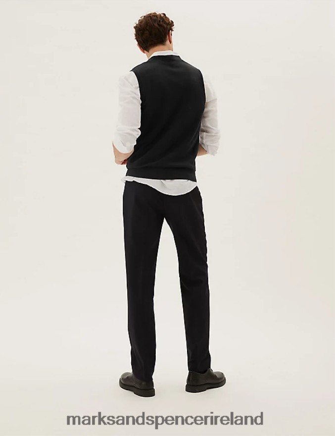 Marks & Spencer Men 2pk Pure Cotton Sleeveless Jumper Black Clothing 2VJ8DF7049