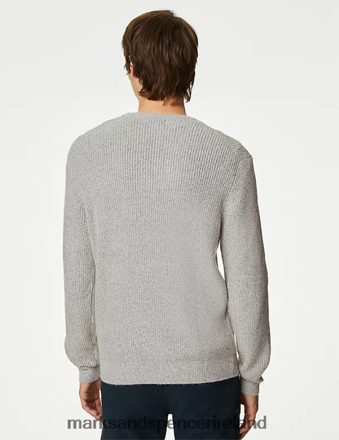 Marks & Spencer Men Supersoft Chunky Crew Neck Jumper Neutral Clothing 2VJ8DF5797