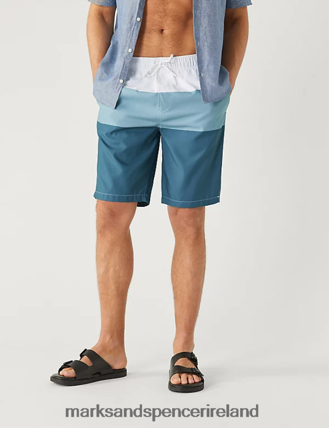 Marks & Spencer Men Quick Dry Pocketed Swim Shorts Steel Blue Clothing 2VJ8DF6707