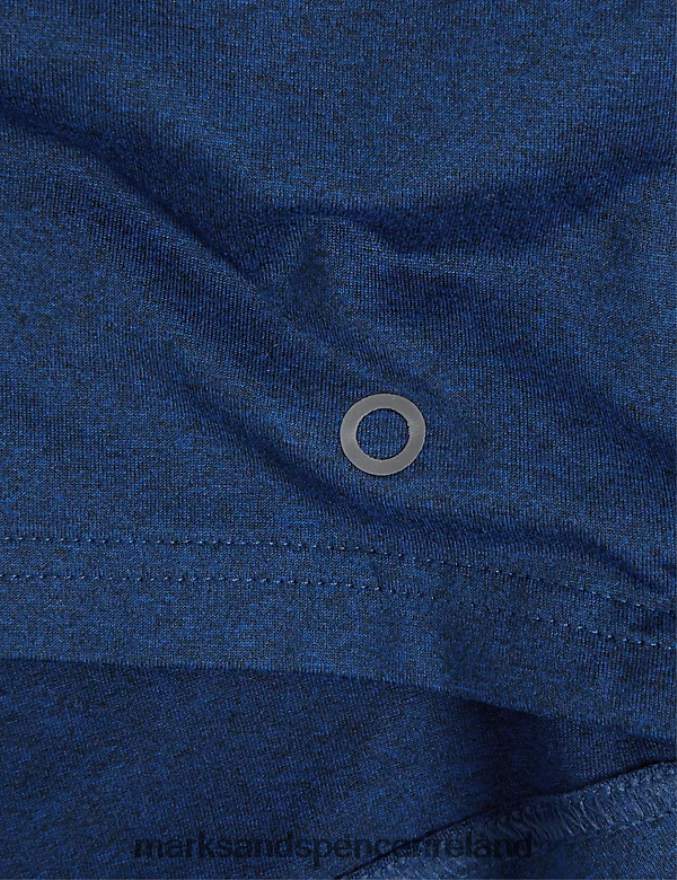 Marks & Spencer Men Half Zip Long Sleeve Top Cobalt Clothing 2VJ8DF6948