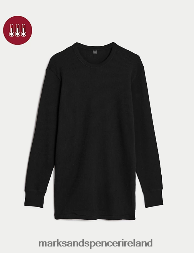 Marks & Spencer Men Heatgen Maximum Thermal Long Sleeve Top Black Clothing 2VJ8DF5379