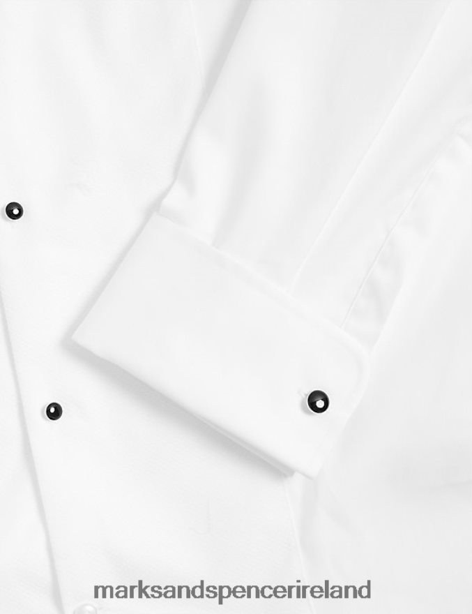 Marks & Spencer Men Regular Fit Pure Cotton Dinner Shirt White Clothing 2VJ8DF6477