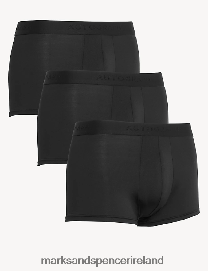 Marks & Spencer Men 3pk Microskin Hipsters Black Clothing 2VJ8DF5669