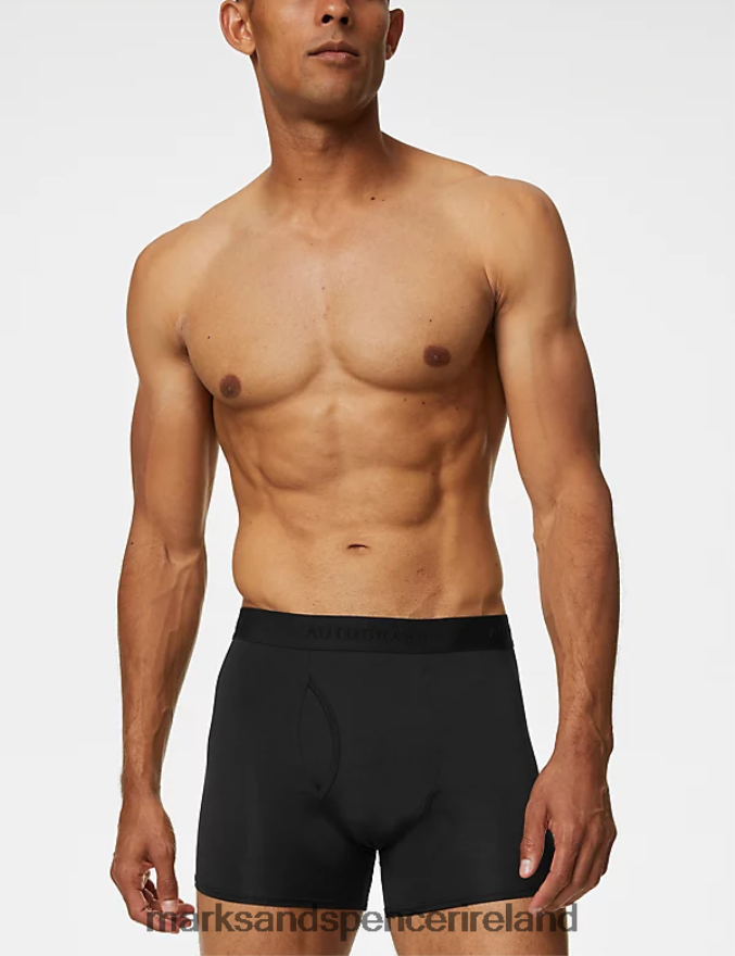 Marks & Spencer Men 3pk Microskin Trunks Black Clothing 2VJ8DF5726