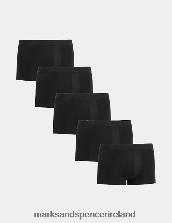 Marks & Spencer Men 5pk Cool & Fresh Hipsters Black Clothing 2VJ8DF6716