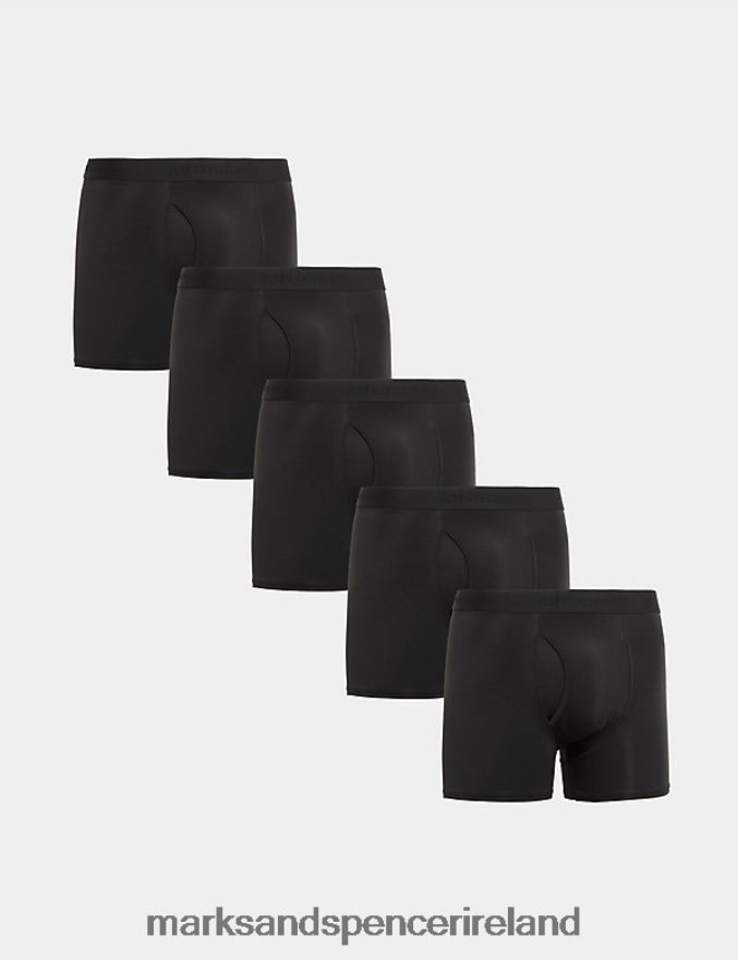 Marks & Spencer Men 5pk Microskin Trunks Black Clothing 2VJ8DF4943