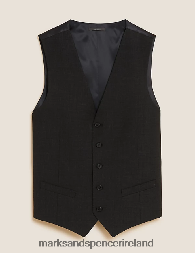 Marks & Spencer Men The Ultimate Waistcoat Charcoal Clothing 2VJ8DF7086